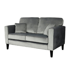 Two Seater Grey Velvet Sofa