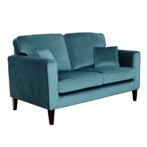 Two Seater Teal  Velvet Sofa