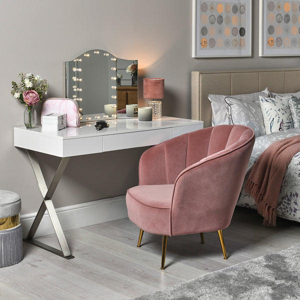 Shelby Chair - Pink - grey