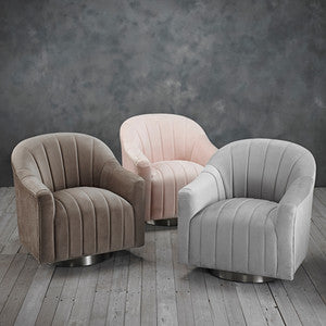 Swivel Lounge Chaise Chair - Cappuccino