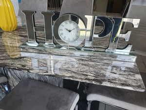 Mirrored Hope Table Clock / Wall Clock