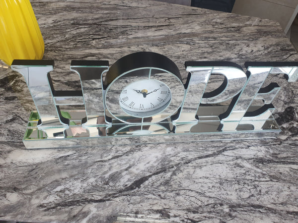 Mirrored Hope Table Clock / Wall Clock