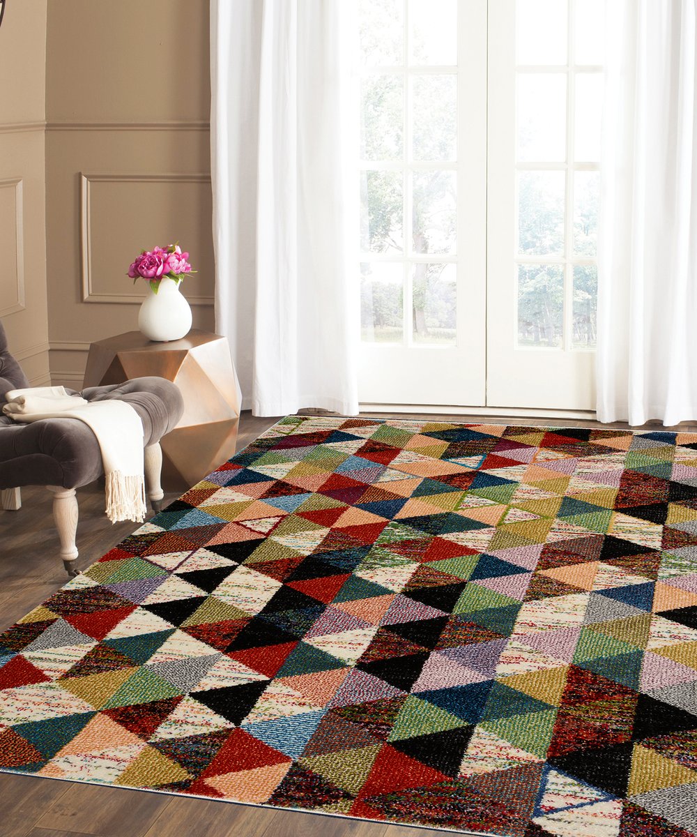 Rainbow Triangle Rug