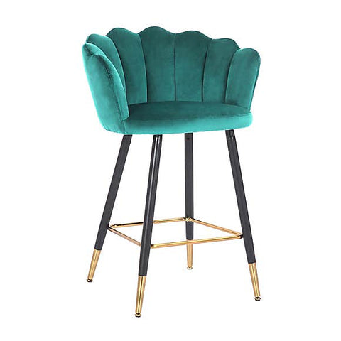 Leo Plush Velvet Bar stool