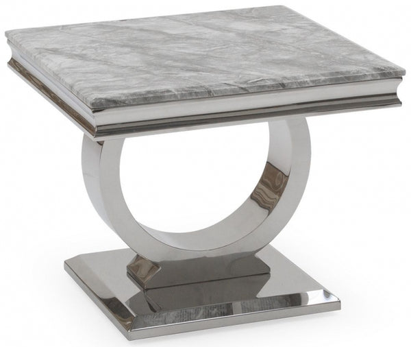 Ariana Grey Marble Lamp Table/Side Table/Coffee Table