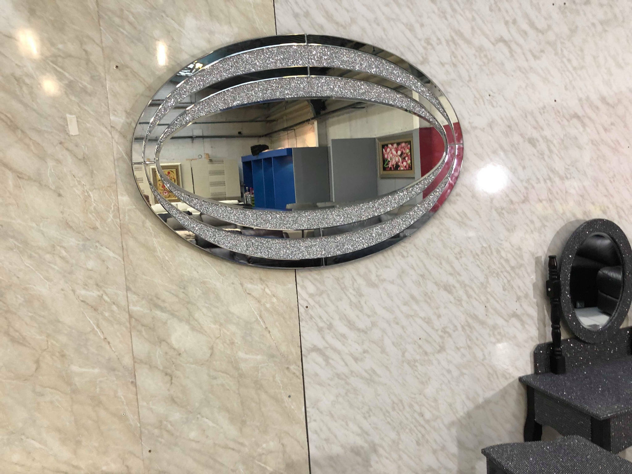 Crushed Glass Wall Mirror