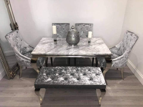 Marmo Grey Dining Table And Chairs