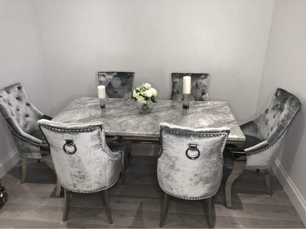 Marmo Grey Dining Table And Chairs