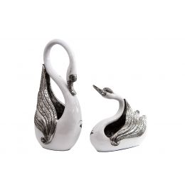 Ceramic Swan Pair Ornament