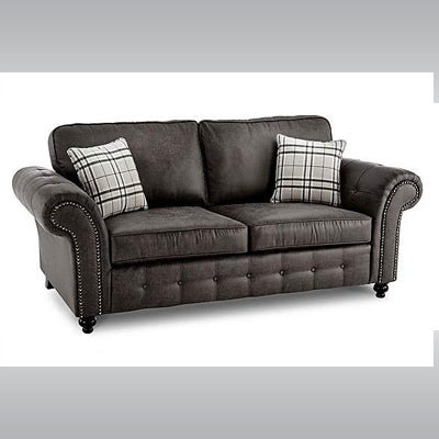 Large Romeo Sofa 3 + 2 Leather Faux Suite Black Sofa