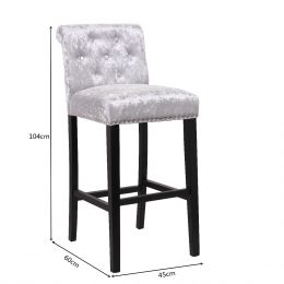 crushed velvet bar stool