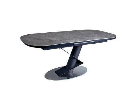 Dark Grey Ceramic Enterprise Extending Dining Table