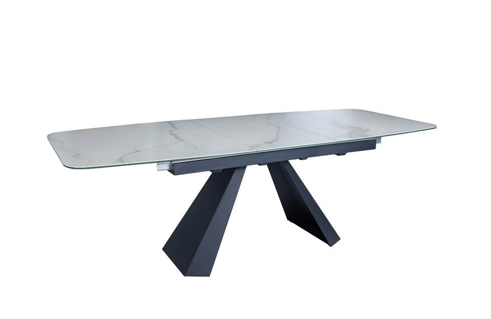 White Ceramic Extendable Dining Table