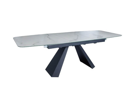 White Ceramic Extendable Dining Table