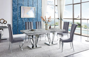 Arturo Marble Grey Dining Table Only