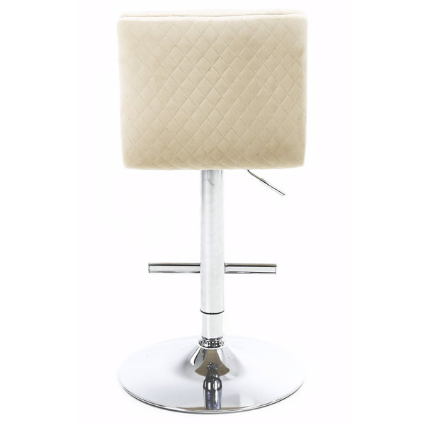 Elegant Plush Velvet Mink Fabric Bar Stool