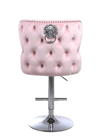 Valentino Pink Velvet Bar Stool