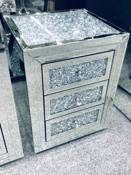 Crushed Diamond Bedside Table