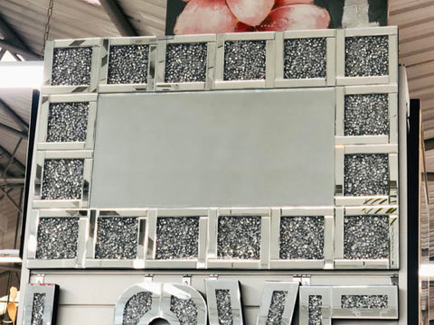 Crushed Diamond Blocks Wall Mirror