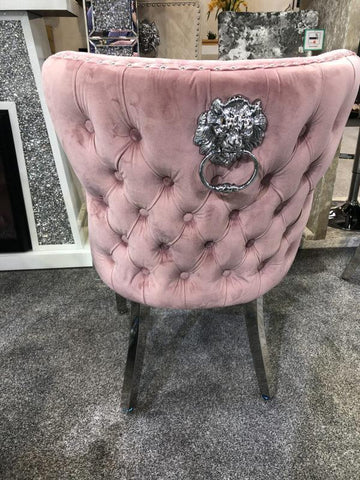 Valentino Pink Dining Velvet Chair