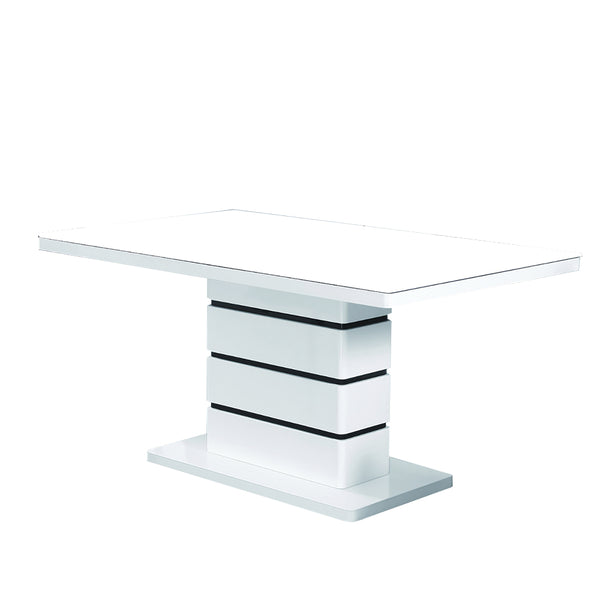 Selina High Gloss White Dining Table