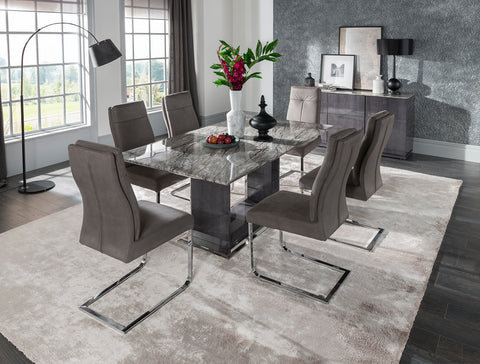 Donatella Dining Table + Donatella Dining Chairs