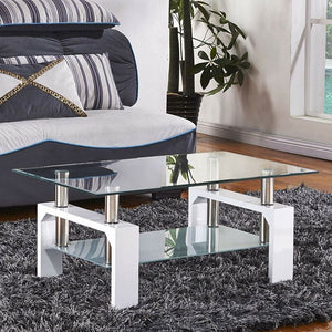 White Glass Coffee Table