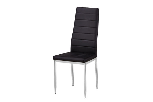 Zoliya Leather Dining Chair Chrome Legs