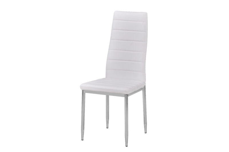 Zoliya Leather Dining Chair Chrome Legs