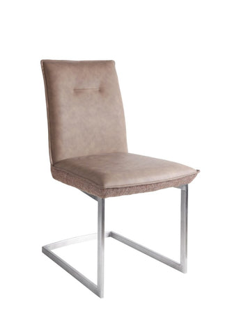 Brown Fabric Dining Chairs