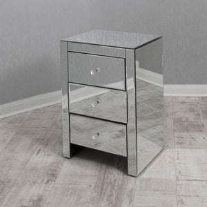 Brand new mirrored bedside table