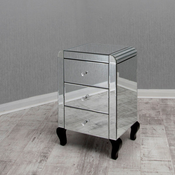 Brand new mirrored bedside table