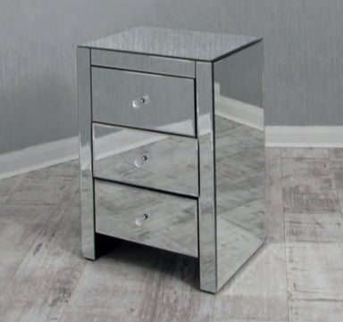 Brand new mirrored bedside table