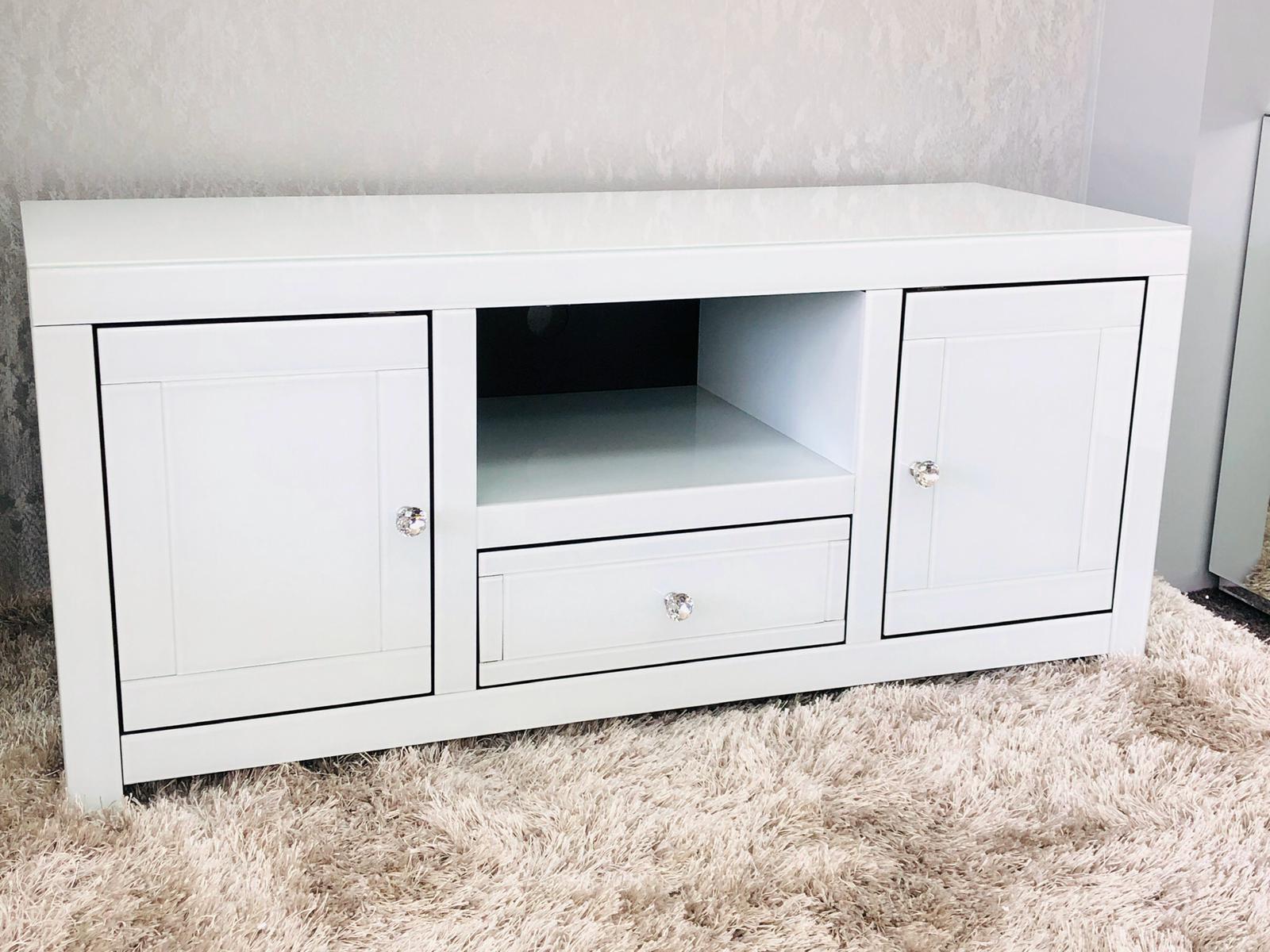 White High Gloss Media TV Unit