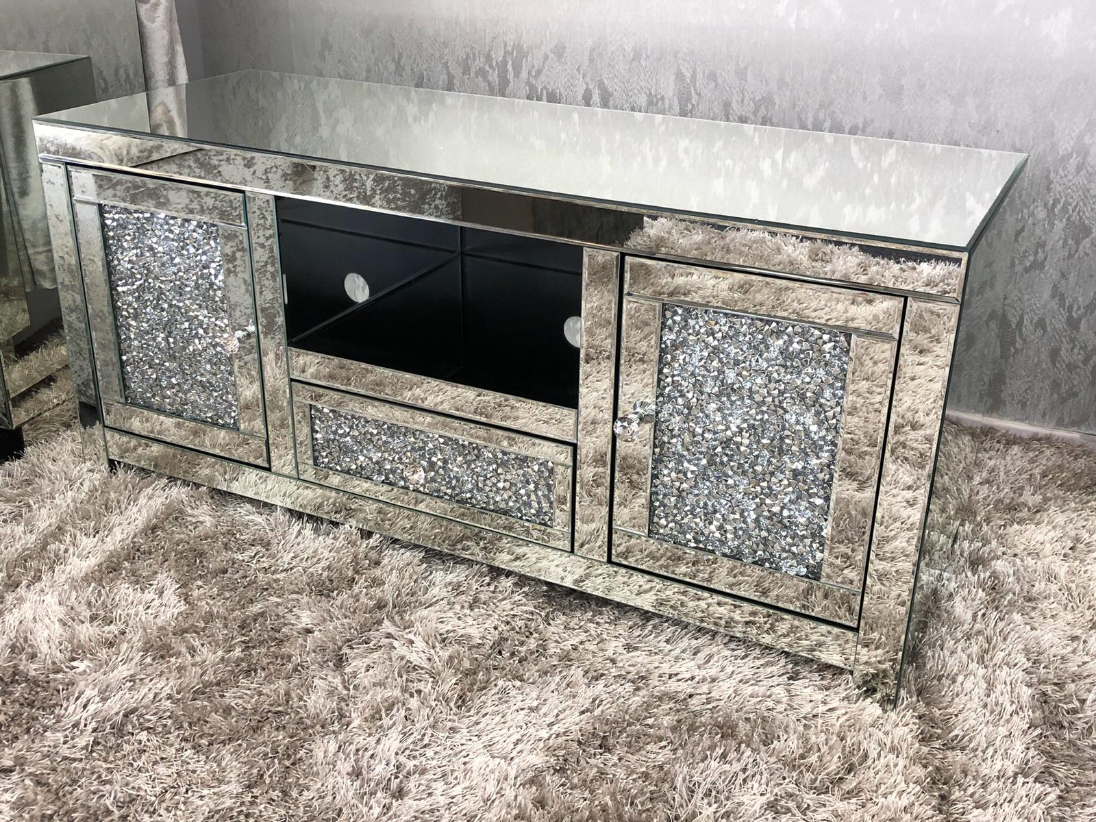 Crushed Diamond Media TV Unit