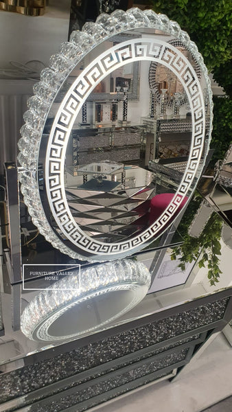 3D LED ROUND VERSACE DRESSING TABLE MIRROR