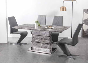 Tokyo grey marble effect dining table and  chairs