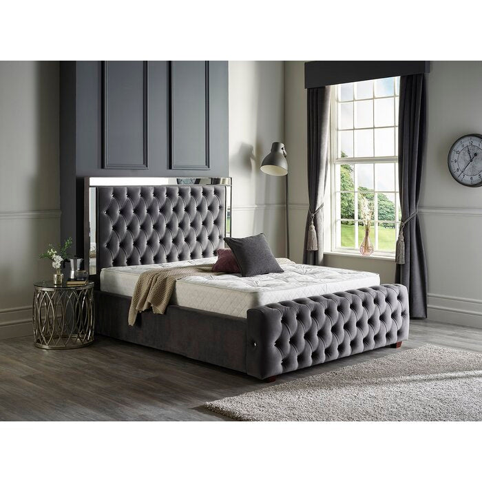 Sarbina  Upholstered Mirror Bed Frame