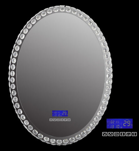 Crystal Bluetooth Wall Mirror