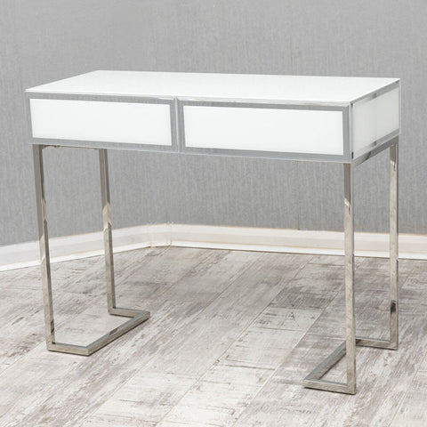 London White High Gloss 2 Drawers Console Table