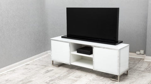 London White High Gloss TV Unit