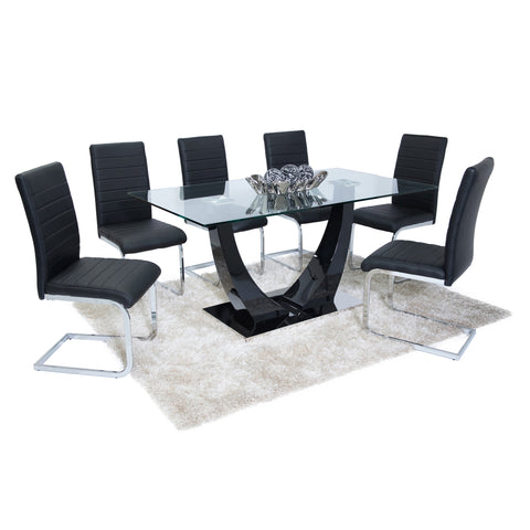 Oslo Glass Dining Table And Chairs