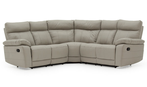 Positano Corner Group Sofa Leather - Light Grey