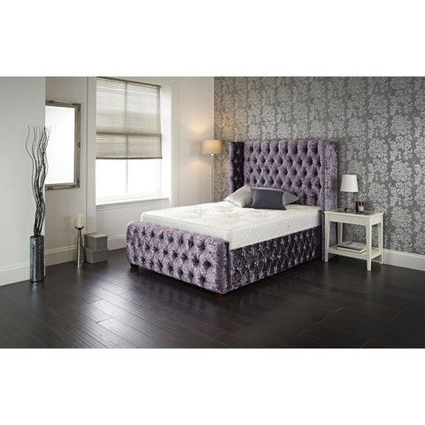 Rameena Long Headboard Chesterfield Style Bed Frame