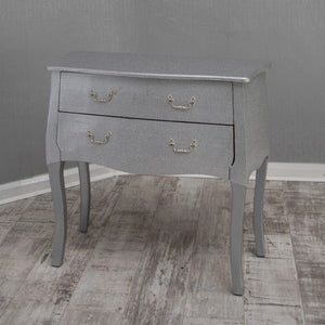 CROCODILE SILVER PU CHEST OF DRAWERS