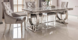 Arianna Grey Dining Table + Dining Chairs