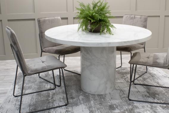 Carra Dining Table Round - Bone White
+4 CARRA DINNING CHAIR'S