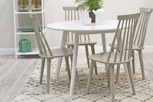 Isla Round Dining Table 106cm +4 dinning chairs