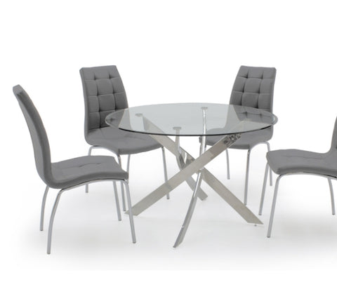 Kalmar Round Dining Table + 4 dining chairs