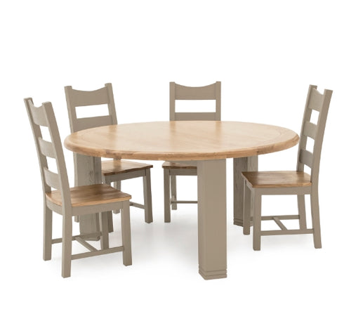 Logan Dining Table - Round 156Cm+ 6 Dining Chairs